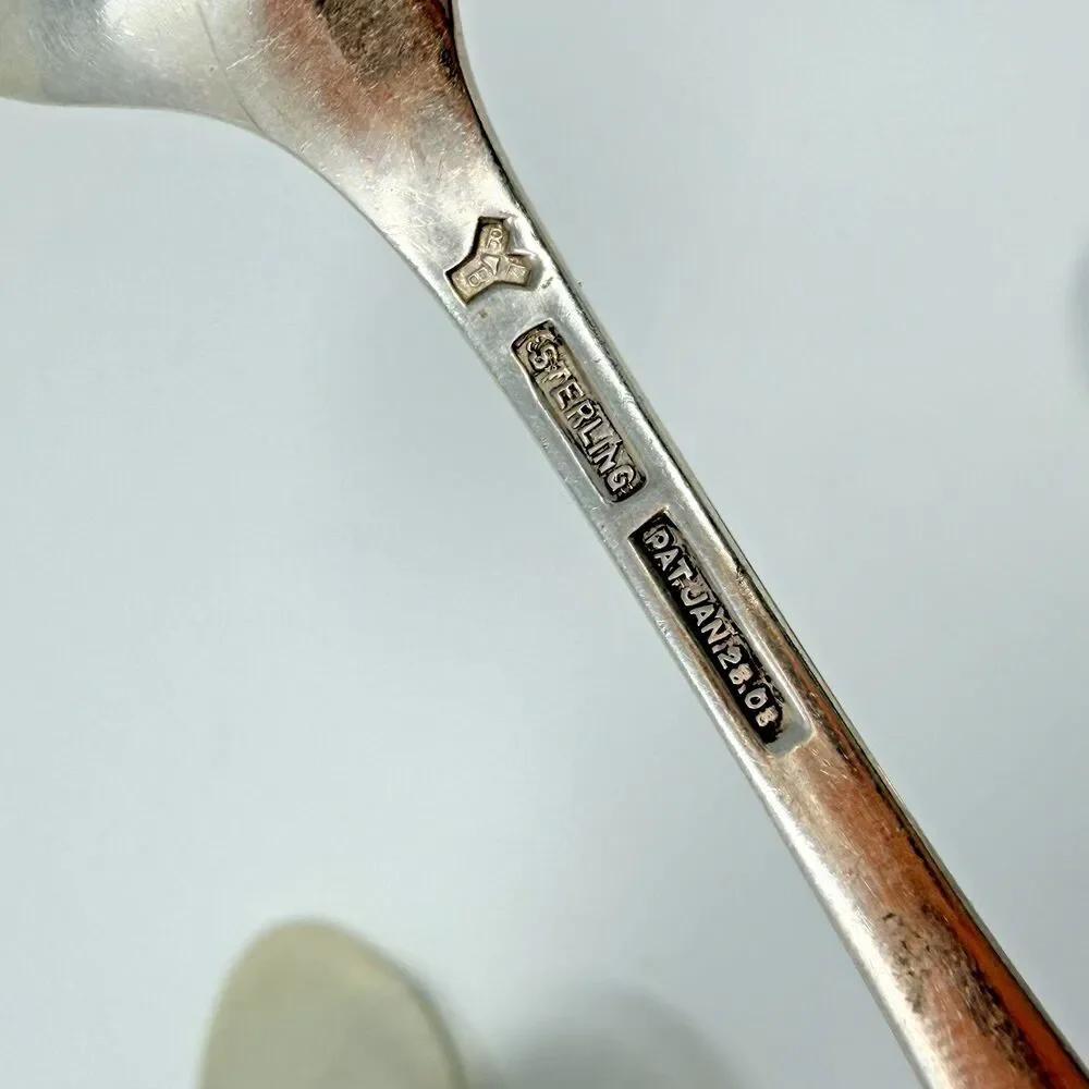 Rogers Lunt & Bowlen Monticello Sterling Silver Teaspoons Set of 4 77g